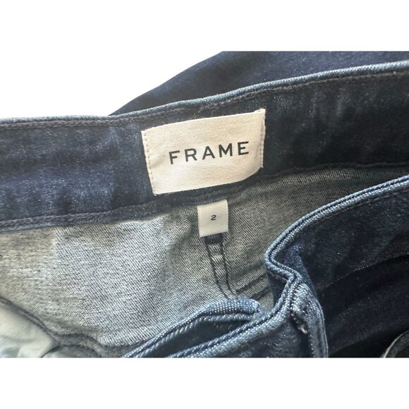 FRAME Le One Dark Wash Skinny Jeans Size 2 NEW without tags - Picture 4 of 8